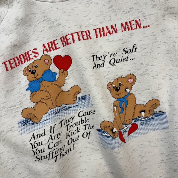 [XL] 90s USA TEDDIES 멜란지 스웻셔츠