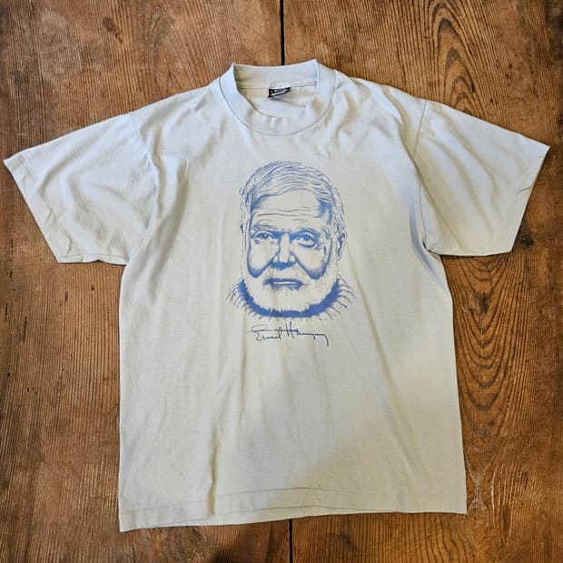 80s 빈티지 어니스트 허밍웨이 티셔츠 