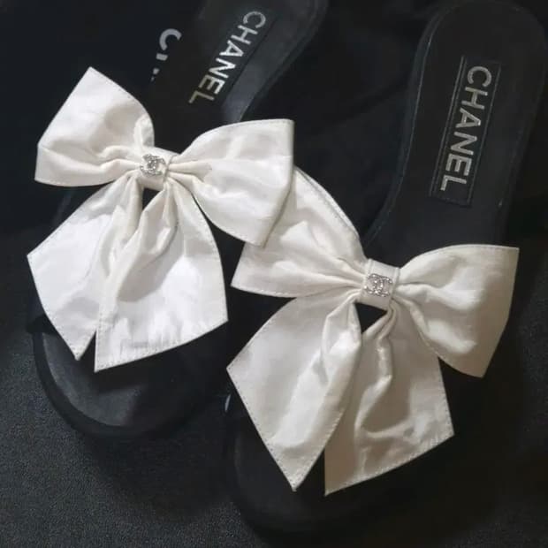 샤넬 리본 샌들 36