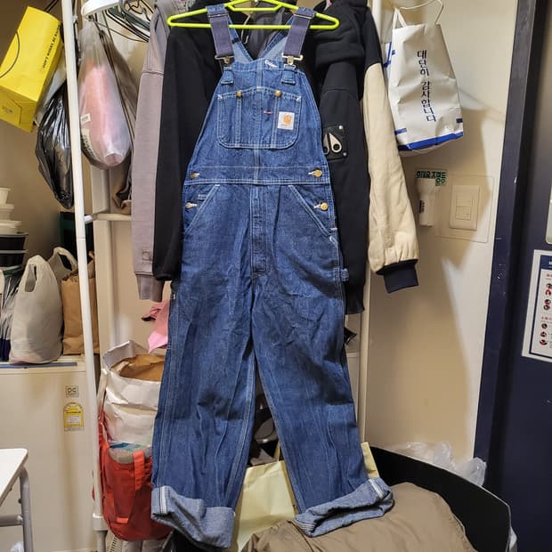 칼하트 R08 데님 오버롤 30x32