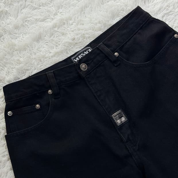 베르사체 블랙 데님 팬츠 30사이즈