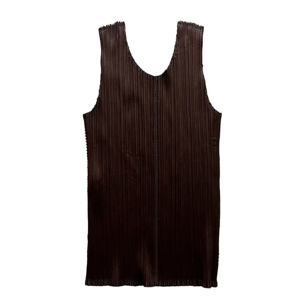 PLEATS PLEASE brown sleeveless