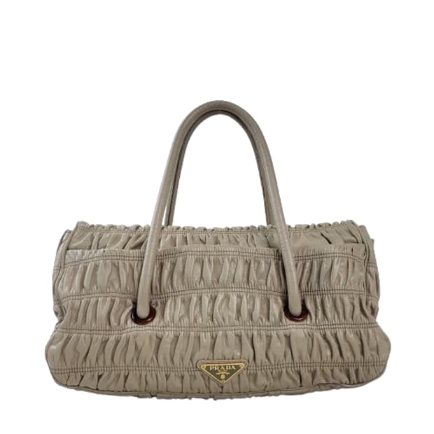 정품 프라다 나파가죽 고프레 토트백