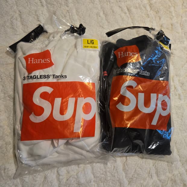 슈프림 헤인즈 태그리스 탱크탑 3개입