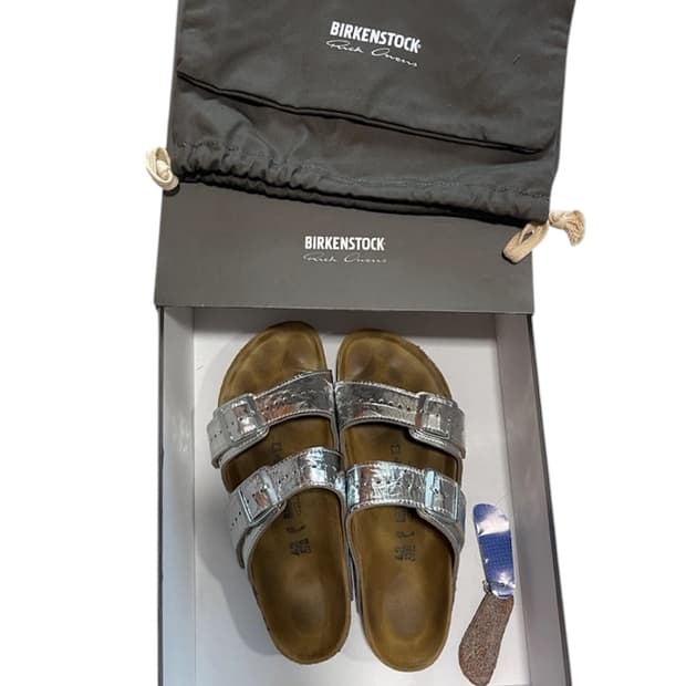 Rick owens x Birkenstock silver sandal