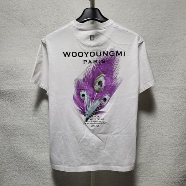 [정품] 48 / 23SS 우영미 깃털 백로고 반팔티 