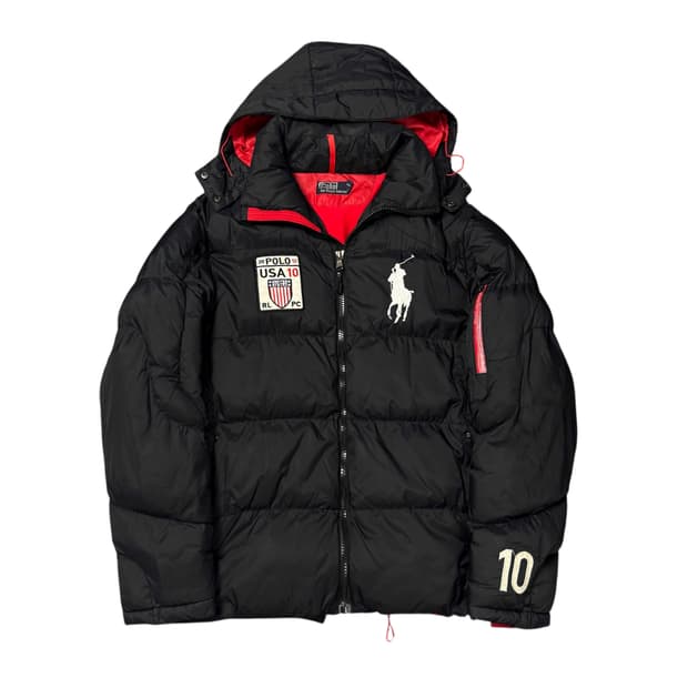 (L) 폴로 랄프로렌 USA 빅포니 덕다운 패딩 블랙
