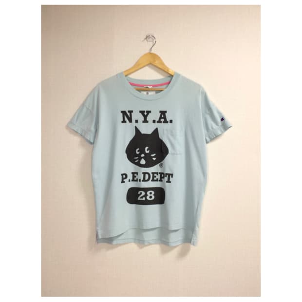 Ne-net 네넷냐 x 챔피온 콜라보 블루민트 반팔 티셔츠