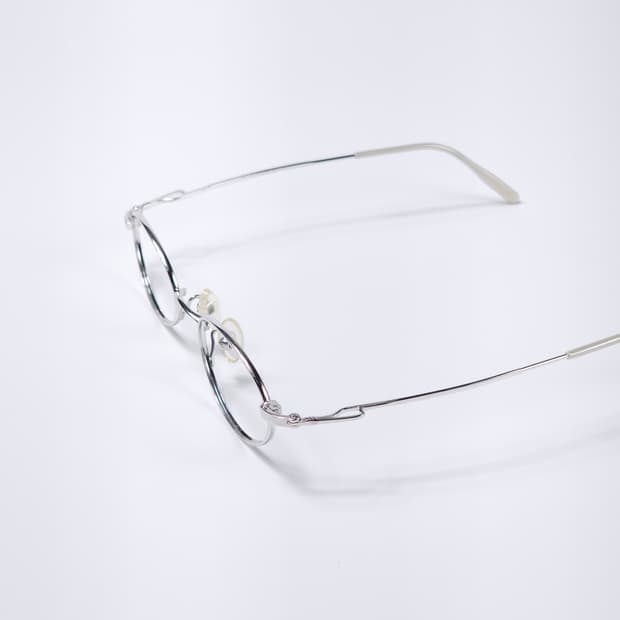 18K 백금 도금 90년도 빈티지 오벌형 긱시크 안경