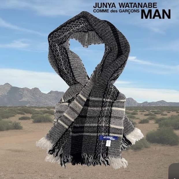 준야 와타나베 믹스드 패턴 머플러