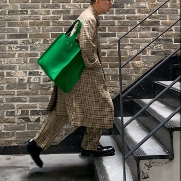 이얼즈어고 가죽 토트백