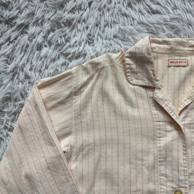 HELLO KITTY 일본빈티지 잠옷 산리오 키티 파자마 셋업 L 42