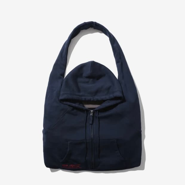 앵글런(Anglan) Zip-Up Hoodie Bag - Navy