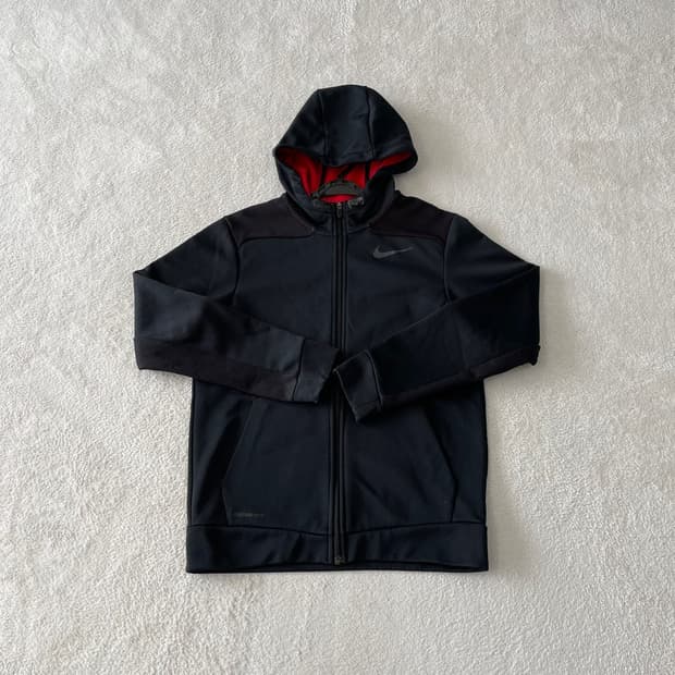 M 나이키 블랙 후드집업 자켓 95 써마