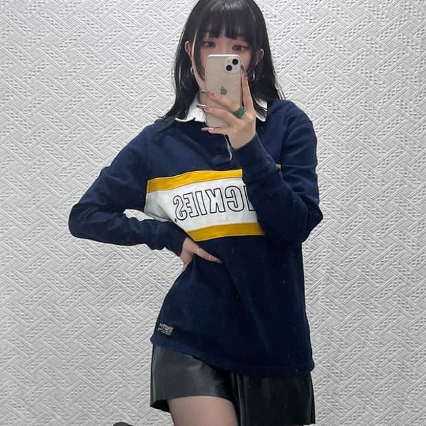 디키즈 올드스쿨 레트로 00's 키치 럭비 카라 셔츠 M C12051