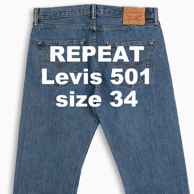 빈티지 리바이스 501 중청 34 인치 LV50134579