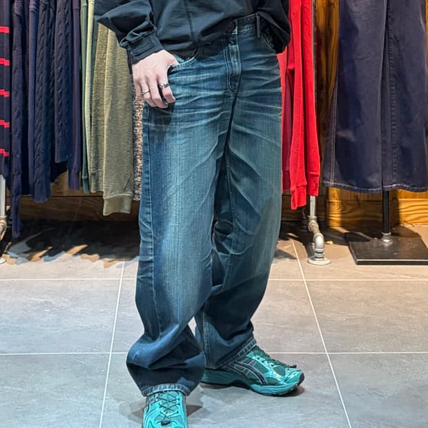 34in 리바이스 501 워싱 스트레이트 데님팬츠