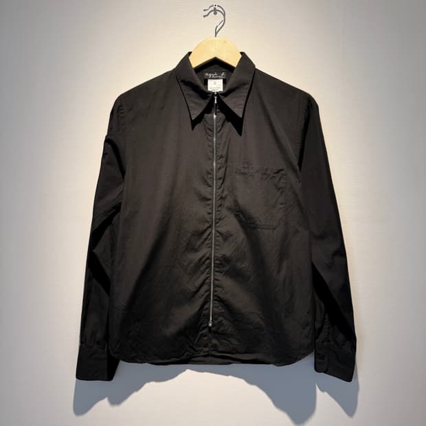 90s Zip-up Cotton Shirt