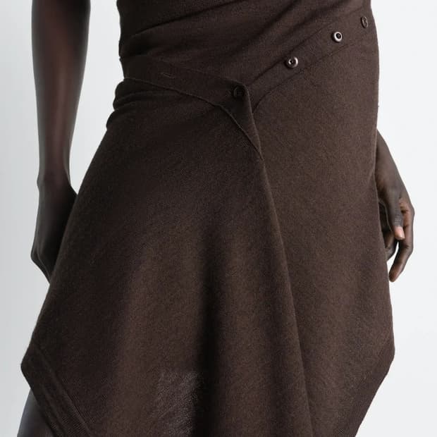 [XS]르메르 26ss 버튼 스커트/다크 카카오