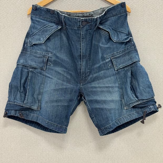 더블알엘 데님 카고 반바지/34