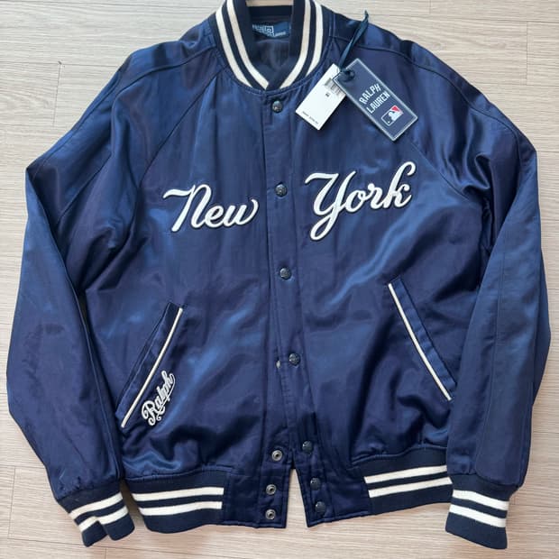 폴로 MLB 양키즈 새틴 바시티 자켓