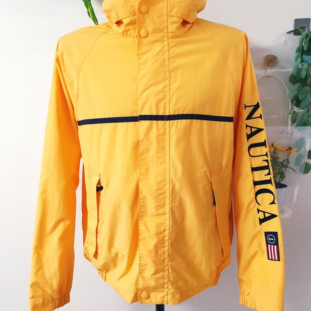 노티카 올드스쿨 거의새거 남성바람막이 오버핏 100 옐로우