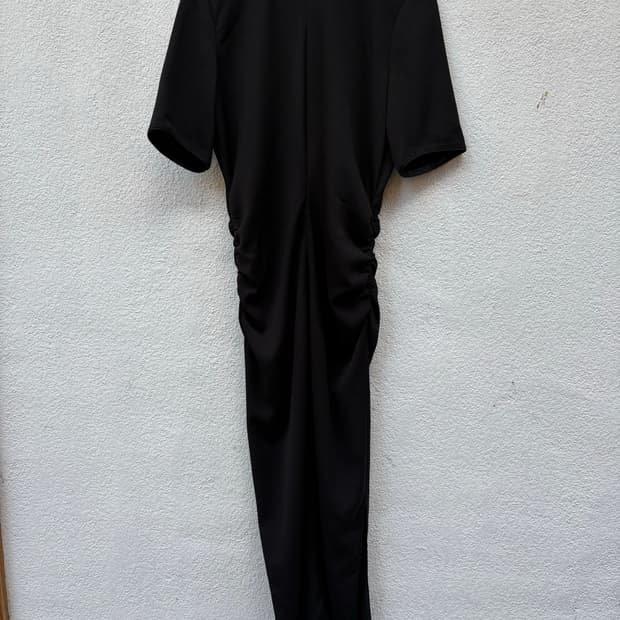 오브제 블랙 셔링 원피스 