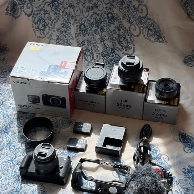 캐논 EOS M6 Mark II + 렌즈 3종 + 울란지 케이지/외장마이