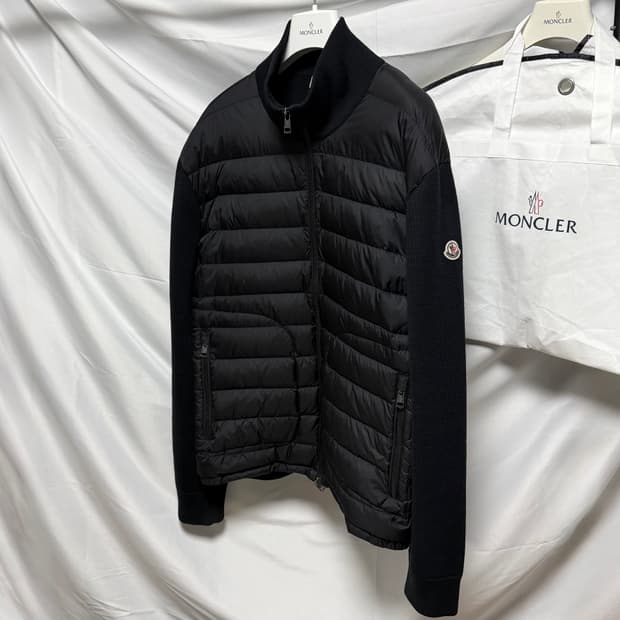 [S+급/2XL] 몽클레어 니트패딩 김현우 니트패딩 트리콧 블랙