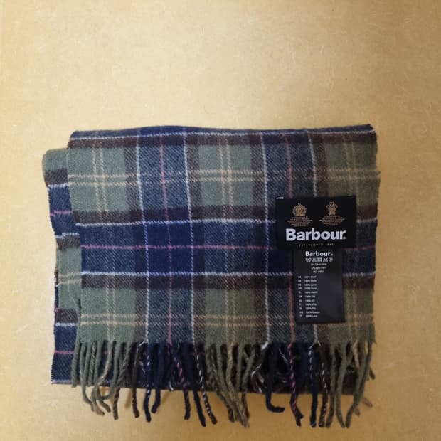 바버 타탄 체크 머플러 스카프