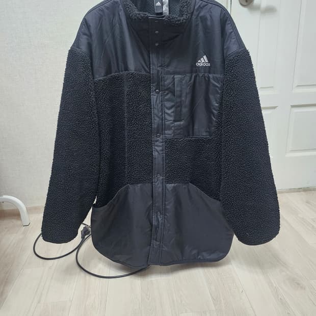 (115)3XL☆초대장급아디다스PRSVE보아플리스[블랙]쉐르파후리스점퍼