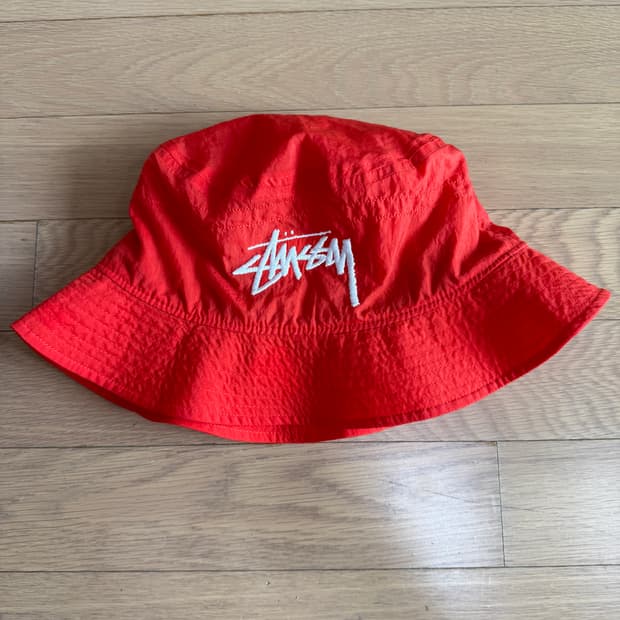 [L/XL] 나이키 x 스투시 나투시 버킷햇 모자 하바네로 레드