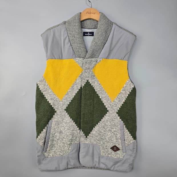 먼싱웨어(Munsingwear) 니트 베스트 아가일 L