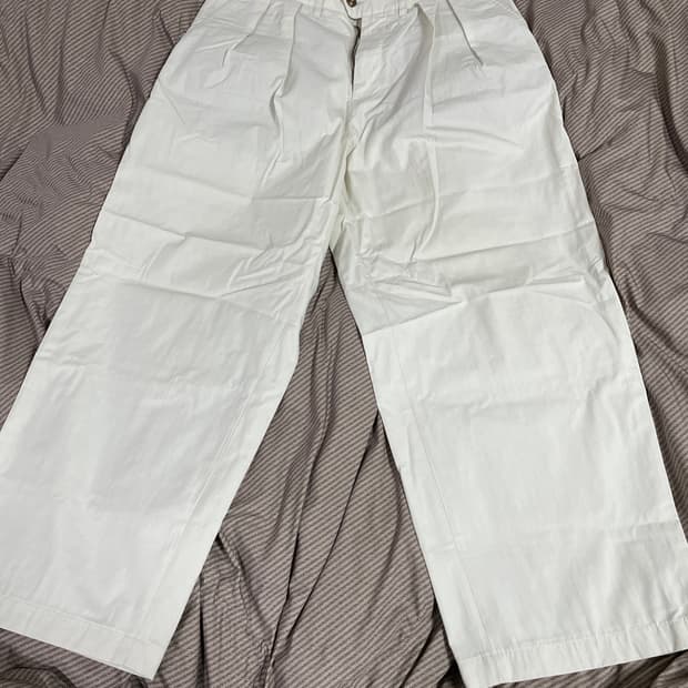 [ 2 ] 23SS 러프사이드 투턱 와이드 팬츠 에크루 (기장수선)