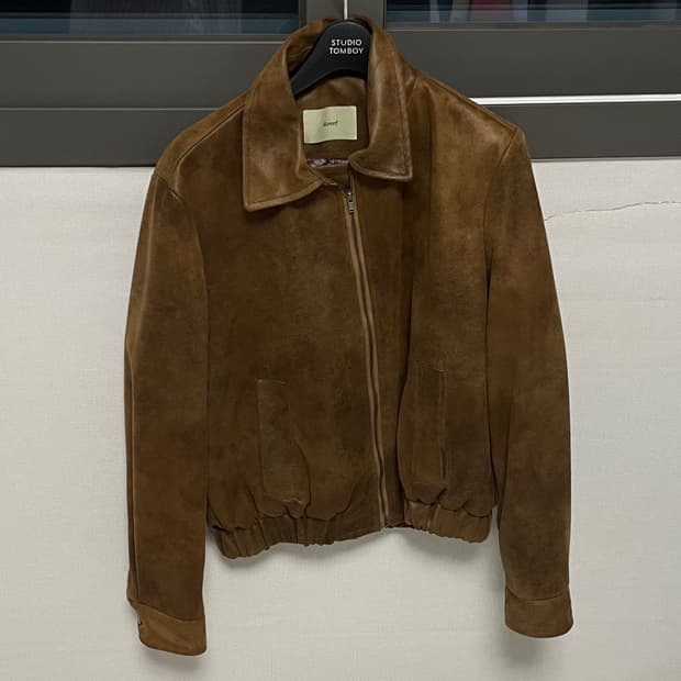 스웨이드 블루종 자켓 