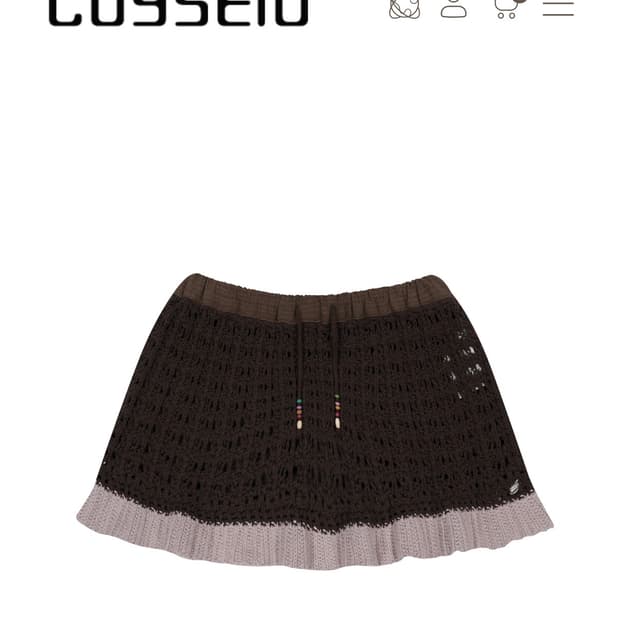 코이세이오 LAYERED KNIT SKIRT BROWN