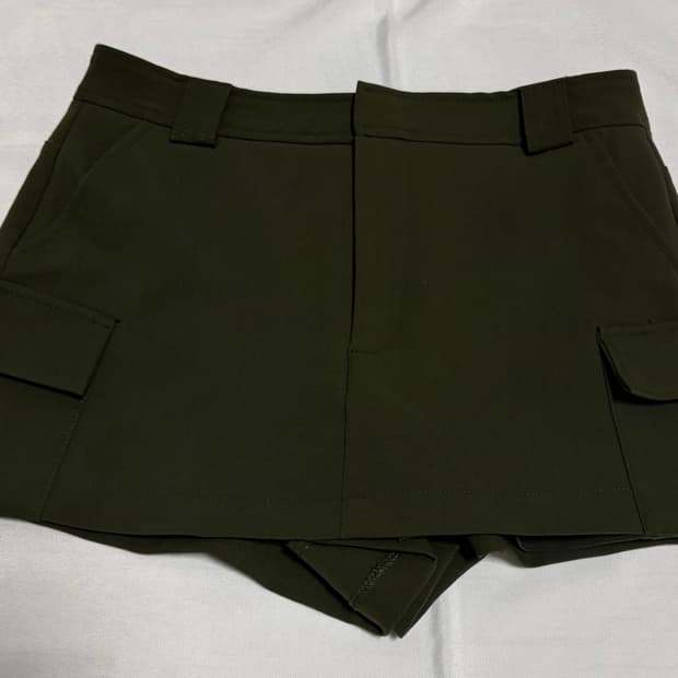 자라 카고 스커트 팬츠 카키