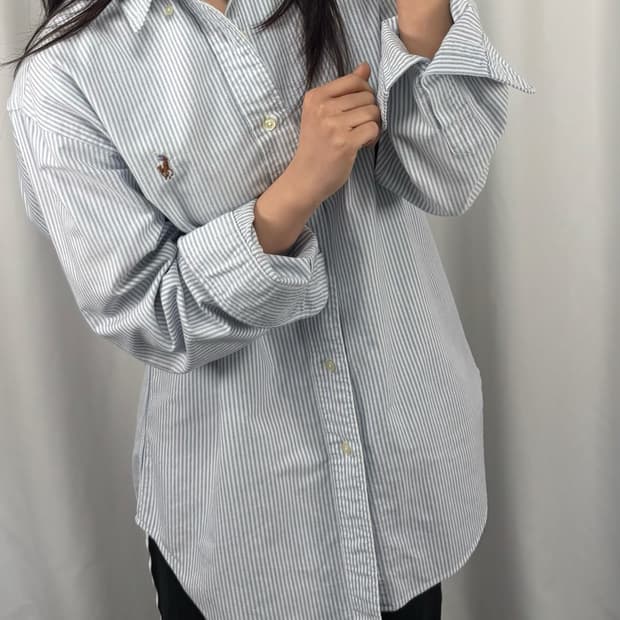 폴로 클래식 핏 스트라이프 셔츠