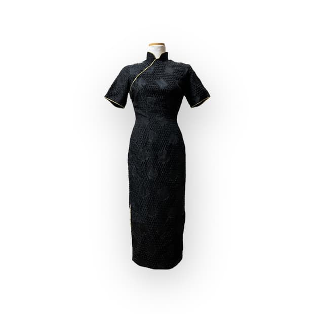 [Vintage] Black Gold Qipao