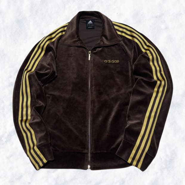 아디다스 브라운 초바 벨벳 져지 