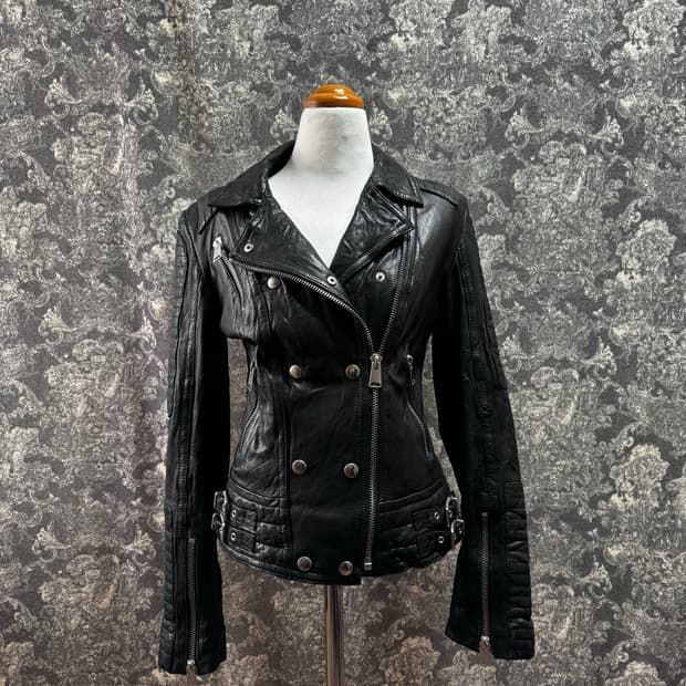 쉘 내추럴 라이더 가죽 자켓