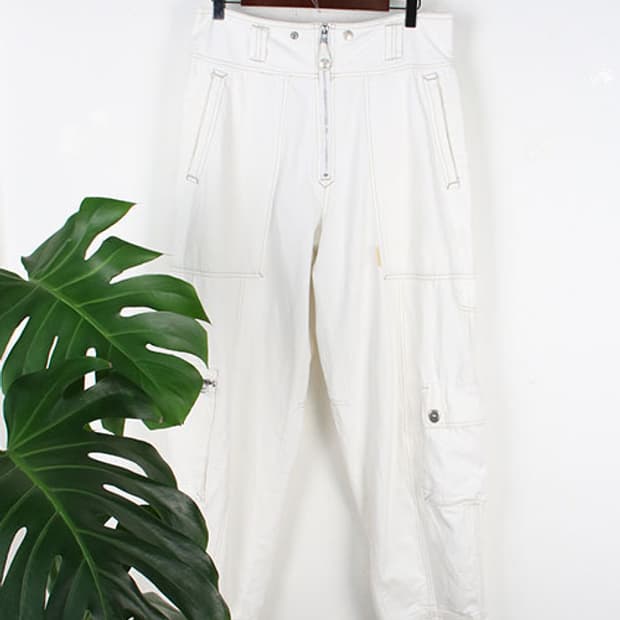 FICCE JEANS 화이트진 카고 팬츠