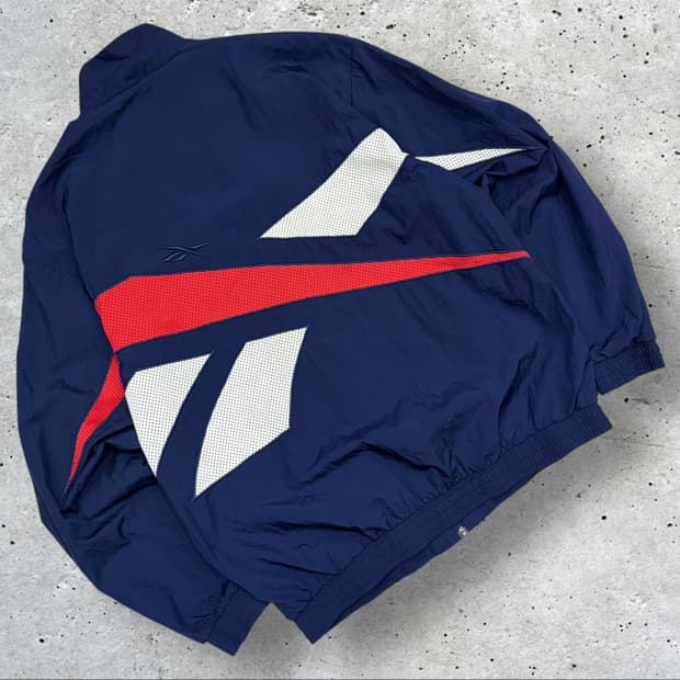 [L] 리복 네이비/레드 바람막이 자켓 B978