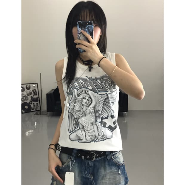 gribal Y2k Graphic Sleeveless