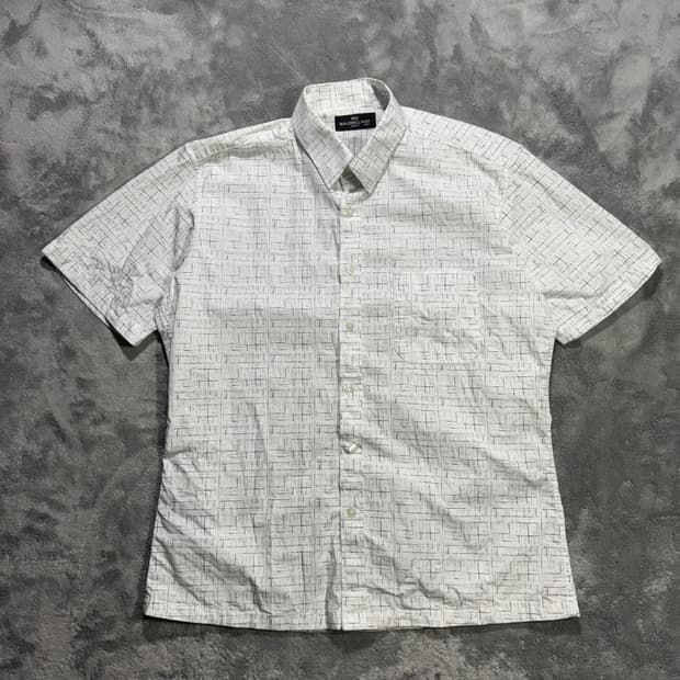 00s 발렌시아가 빈티지 체크패턴 반팔셔츠