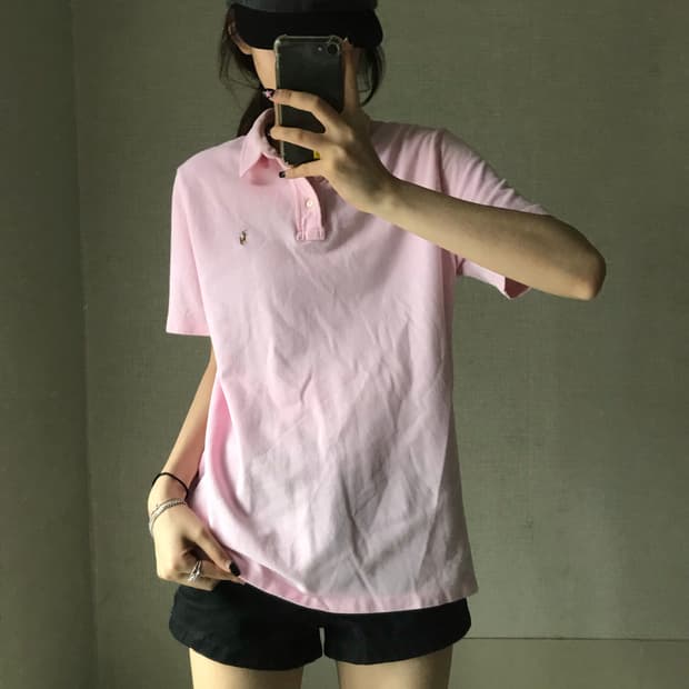 폴로 연핑크 반팔pk