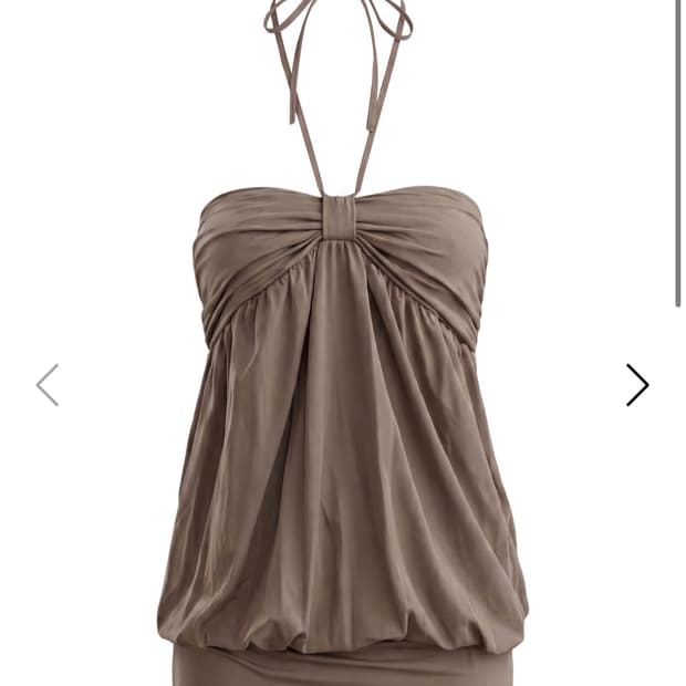 Venecy Angelic tube top 홀터넥 원피스 모카