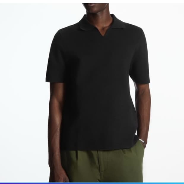 COS 코스 남자 레귤러핏 니트 폴로 셔츠 L