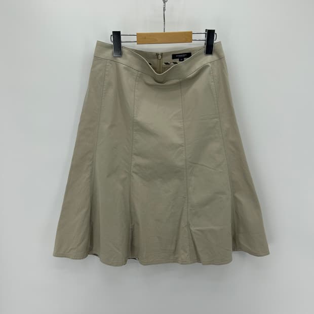 [BURBERRY] 버버리 런던 베이지 스티치 미디스커트