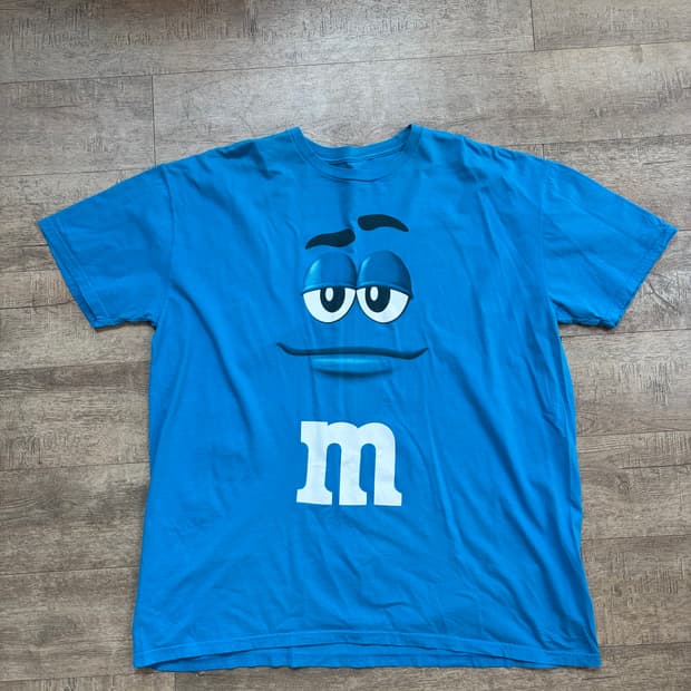 M&M 캐릭터 블루 반팔티 2XL